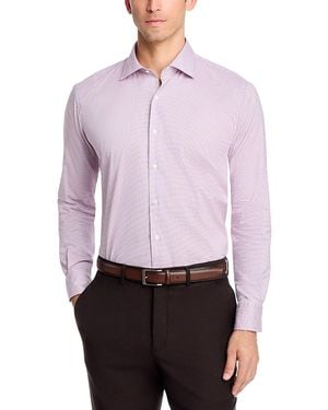 Peter Millar Conway Crown Long Sleeve Button Front Shirt - Purple