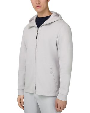 BOGGI Regular Fit Full Zip Scuba Jacket - Gray