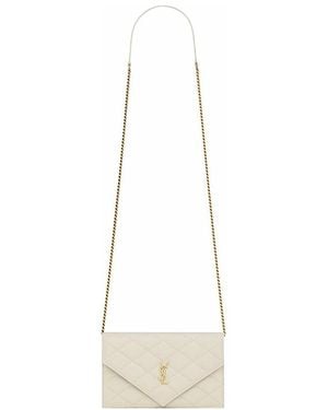 Saint Laurent Paris Chain Wallet - Natural