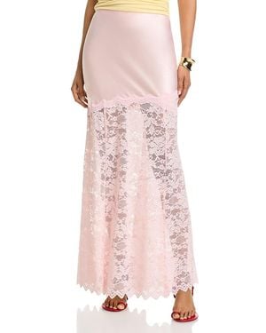 Generation Love Perrine Lace Combo Satin Skirt - Pink