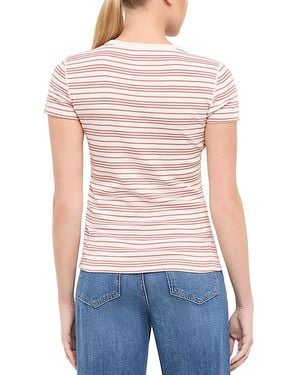 Three Dots Cotton Short Sleeve Crewneck Tee - Blue