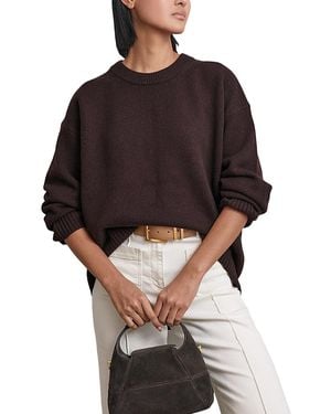 Reiss Ella Wool Cashmere Crewneck Sweater - Black