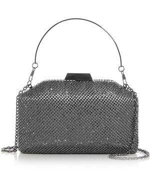 Sondra Roberts Rhinestone Embellished Clutch - Grey
