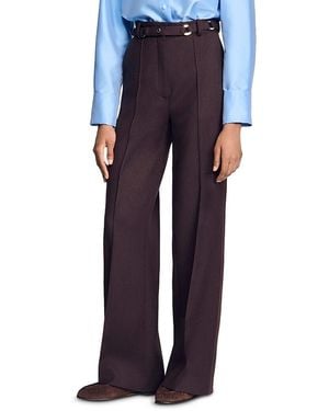 Sandro Adam Belted Pants - Blue