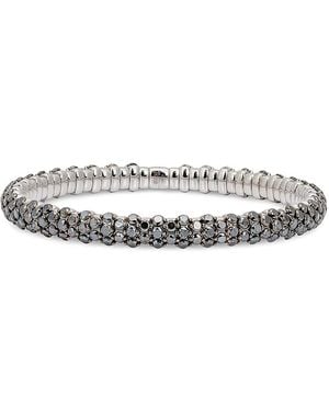 Zydo 18K Diamond Slim Domed Stretch Bracelet - White