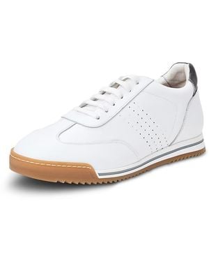 Bruno Magli Brozzi Suede & Leather Low Top Sneakers - White