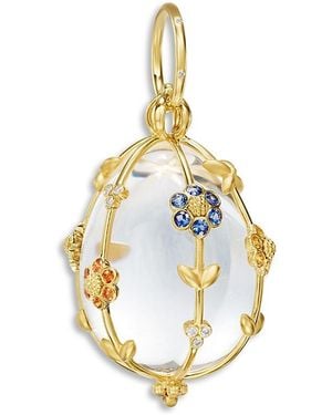 Temple St. Clair 18K Fj Crystal, Multi Gemstone & Diamond Large Fiori Amulet Pendant - Metallic