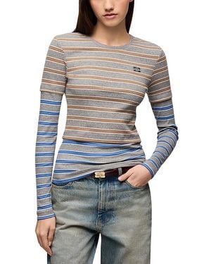 Ganni Layered Double Stripe Top - Gray