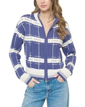 Central Park West Eden Specialty Stitch Bomber - Blue