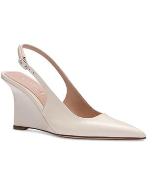 Stuart Weitzman Vinnie 85 Slingback Wedge Pumps - Natural