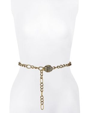 Kurt Geiger Eagle Head Chain Belt - White