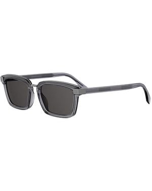 Fendi Sky Rectangular Sunglasses, 53Mm - Gray