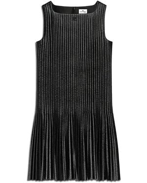 Courreges Vinyl Pleated Mini Dress - Black