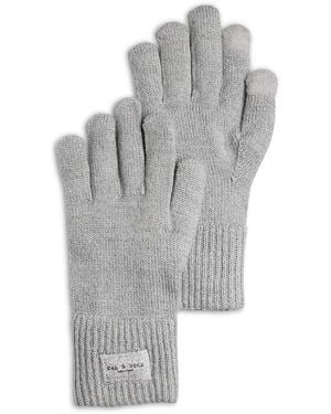 Rag & Bone Blake Metallic Tech Gloves - Gray
