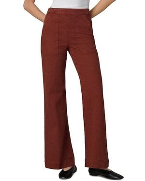 Joe's Jeans The Side Zip High Rise Wide Leg Jeans - Red