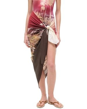 STAUD Romee Sarong Swim Cover-Up - Red