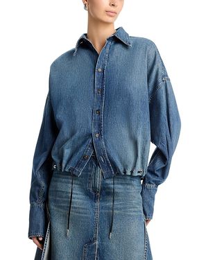 Brandon Maxwell Leland Denim Shirt - Blue