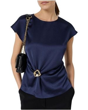 Gerard Darel Claudie Brooch Top - Blue