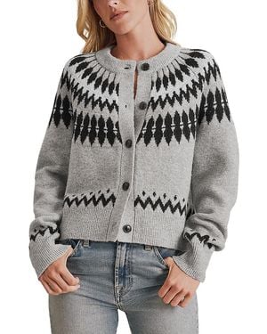 Splendid Fina Fair Isle Cardigan - Gray