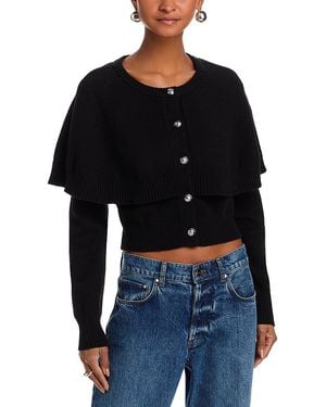 Steve Madden Gisselle Cape Cardigan Sweater - Black
