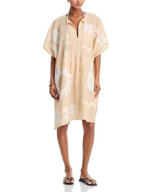 Echo Sunup Applique Caftan Swim Cover-Up - Natural