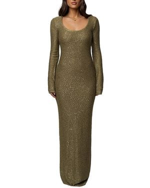 JLUXLABEL Muse Sequin Maxi Dress - Green