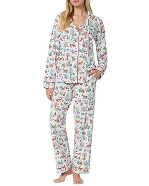 Bedhead Cotton Stretch Long Sleeve Pajama Set - White