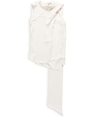 Acne Studios Silk Sleeveless Sash Top - White