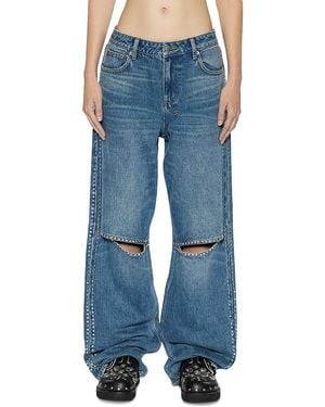 Ksubi High Rise Wide Leg Jeans - Blue