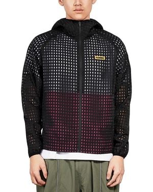 Pleasures System Hooded Basketweave Jacket - Gray
