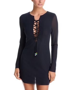 STAUD Reve Dress Swim Cover-Up - Blue