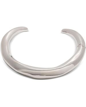 Alexis Molten Structured Collar Necklace, 4.5 - White