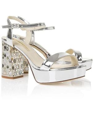 freya rose Glory Platform Sandal - White