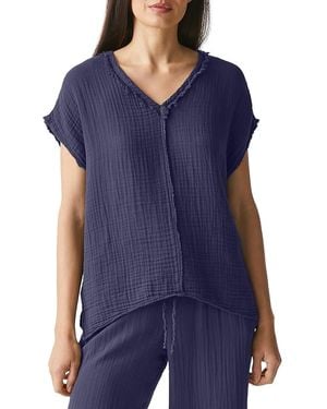 Michael Stars Draya V-Neck Tee - Blue