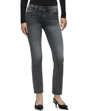 Hudson Jeans Nico Mid Rise Straight Jeans - Gray