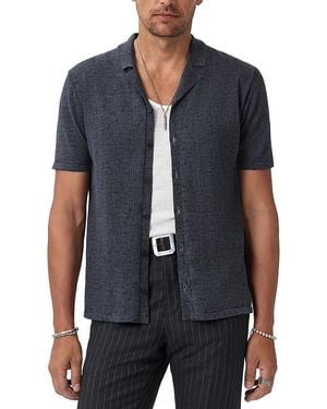 John Varvatos Nayeem Camp Collar Shirt - Blue