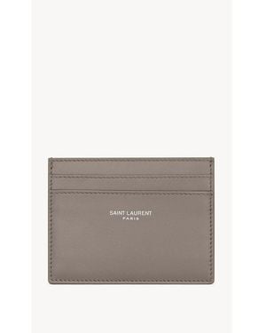 Saint Laurent Paris Card Case - Gray
