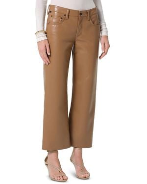 Citizens of Humanity Faye Leather Vintage Straight Jeans - Natural