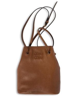 Miu Miu Nappa Leather Mini-Bag - Brown