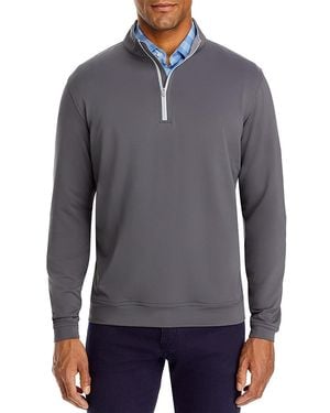 Peter Millar Crown Sport Perth Loop Quarter Zip Performance Pullover - Gray