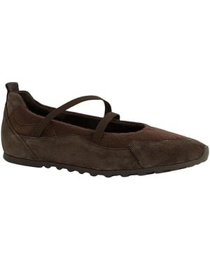 Paul Green Dynamic Suede Mary Jane Flats - Brown