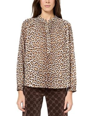 Gerard Darel Uthia Cat Print Blouse - Brown