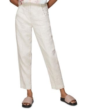Whistles Linen Barrel Leg Pants - Multicolor