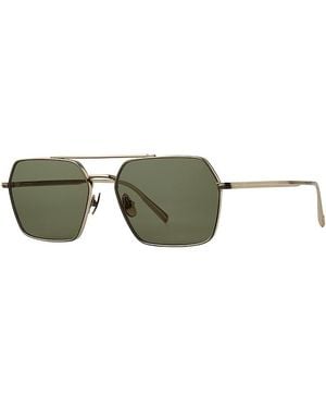 Garrett Leight Alta Rectangular Sunglasses, 57Mm - Green