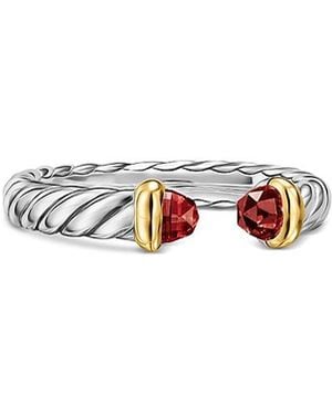 David Yurman Petite Cable Open Ring - White