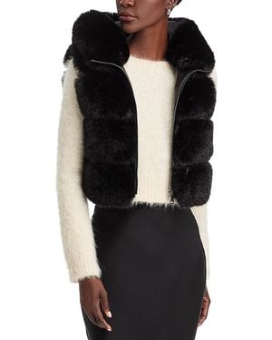 Adrienne Landau The Landau Faux Fur Vest - Black