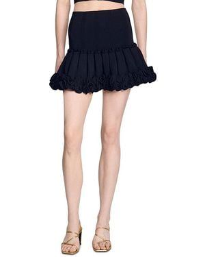 Sandro Noella Knit Mini Skirt - Blue