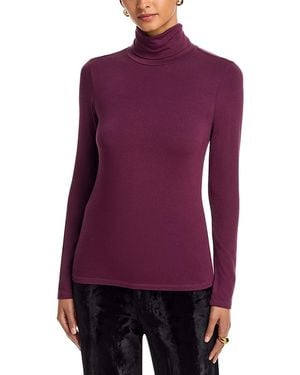 L'Agence Lani Turtleneck Long Sleeve Top - Purple