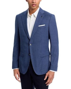 BOSS H-Hutson Gingham Slim Fit Suit Jacket - Blue