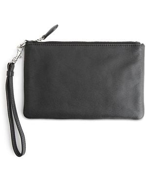 ROYCE New York Leather Wristlet - Black